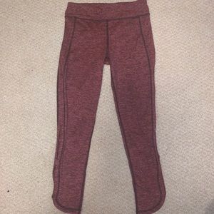 Free People movement dark pink cropped leggings